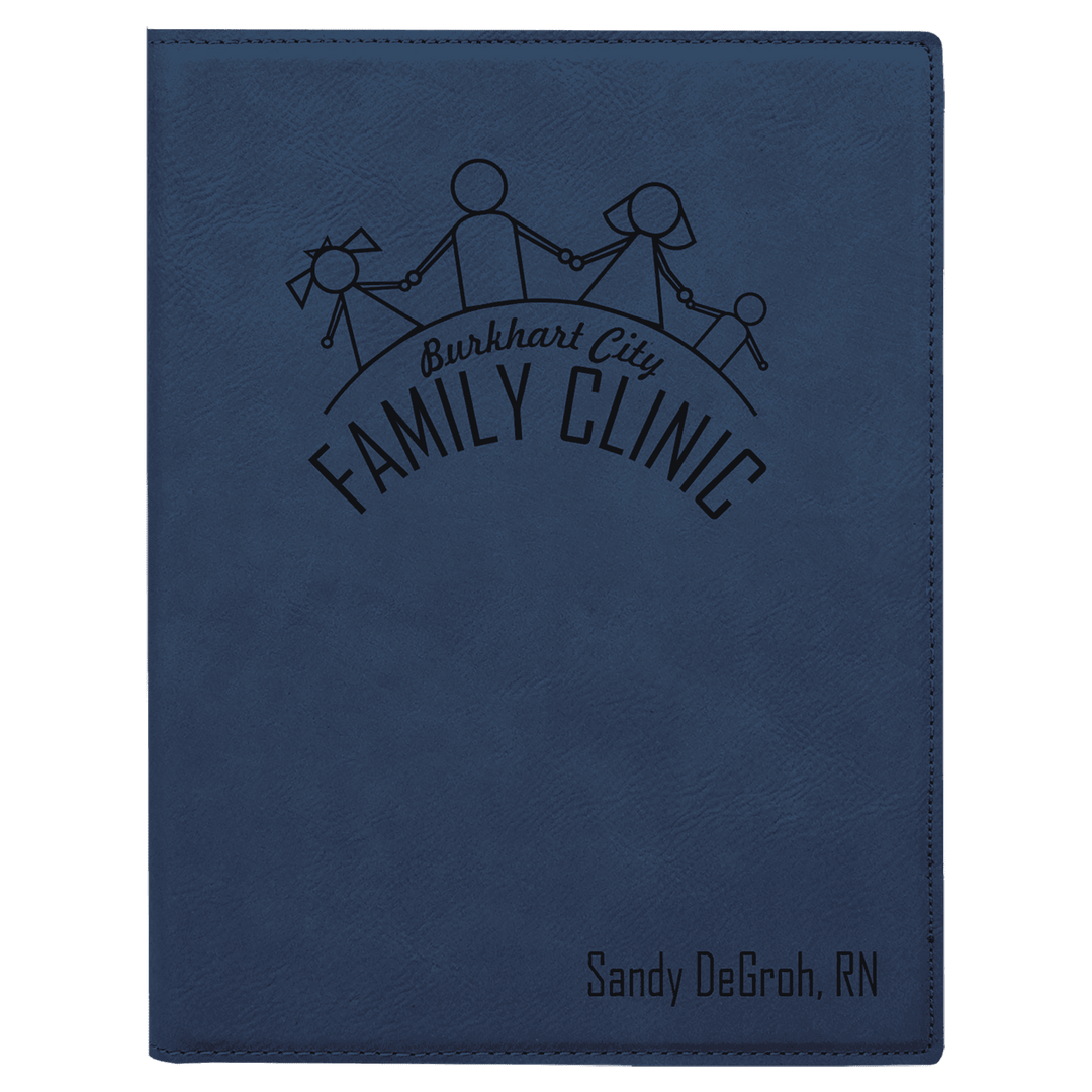 7" x 9" Laserable Leatherette Small Portfolio with Notepad