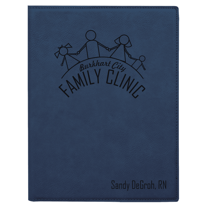 7" x 9" Laserable Leatherette Small Portfolio with Notepad