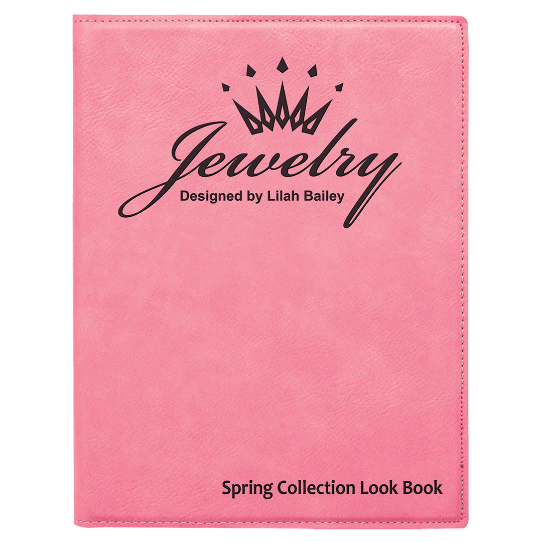 7" x 9" Laserable Leatherette Small Portfolio with Notepad
