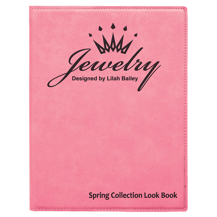7" x 9" Laserable Leatherette Small Portfolio with Notepad