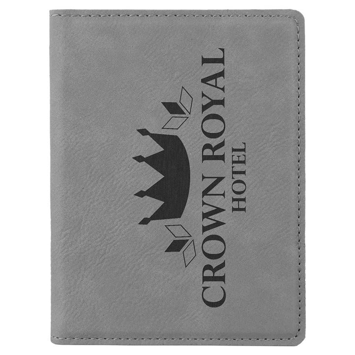 4 1/4" x 5 1/2" Laserable Leatherette Passport Holder