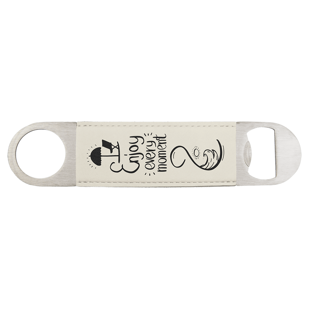 1 1/2" x 7" Laserable Leatherette Bottle Opener