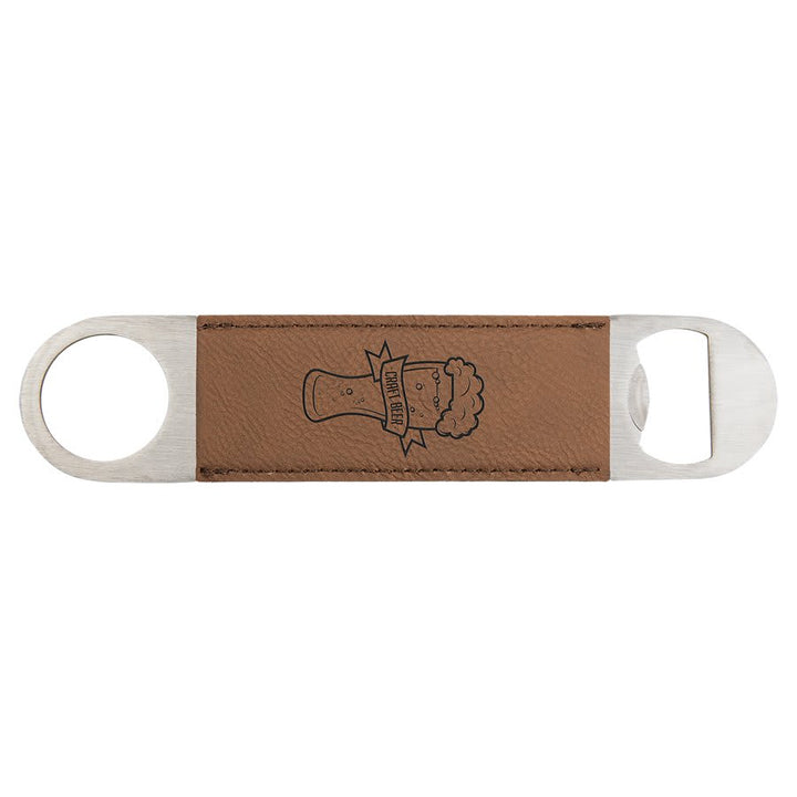 1 1/2" x 7" Laserable Leatherette Bottle Opener