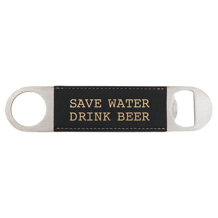 1 1/2" x 7" Laserable Leatherette Bottle Opener