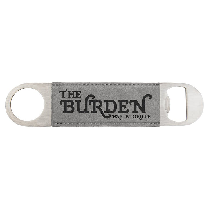 1 1/2" x 7" Laserable Leatherette Bottle Opener