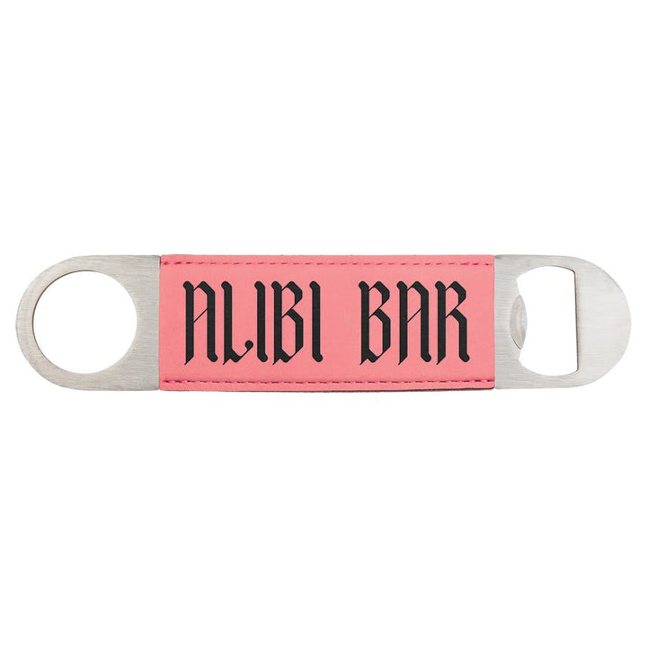 1 1/2" x 7" Laserable Leatherette Bottle Opener