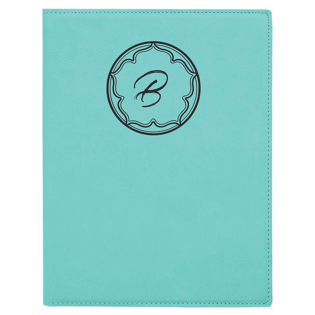 7" x 9" Laserable Leatherette Small Portfolio with Notepad