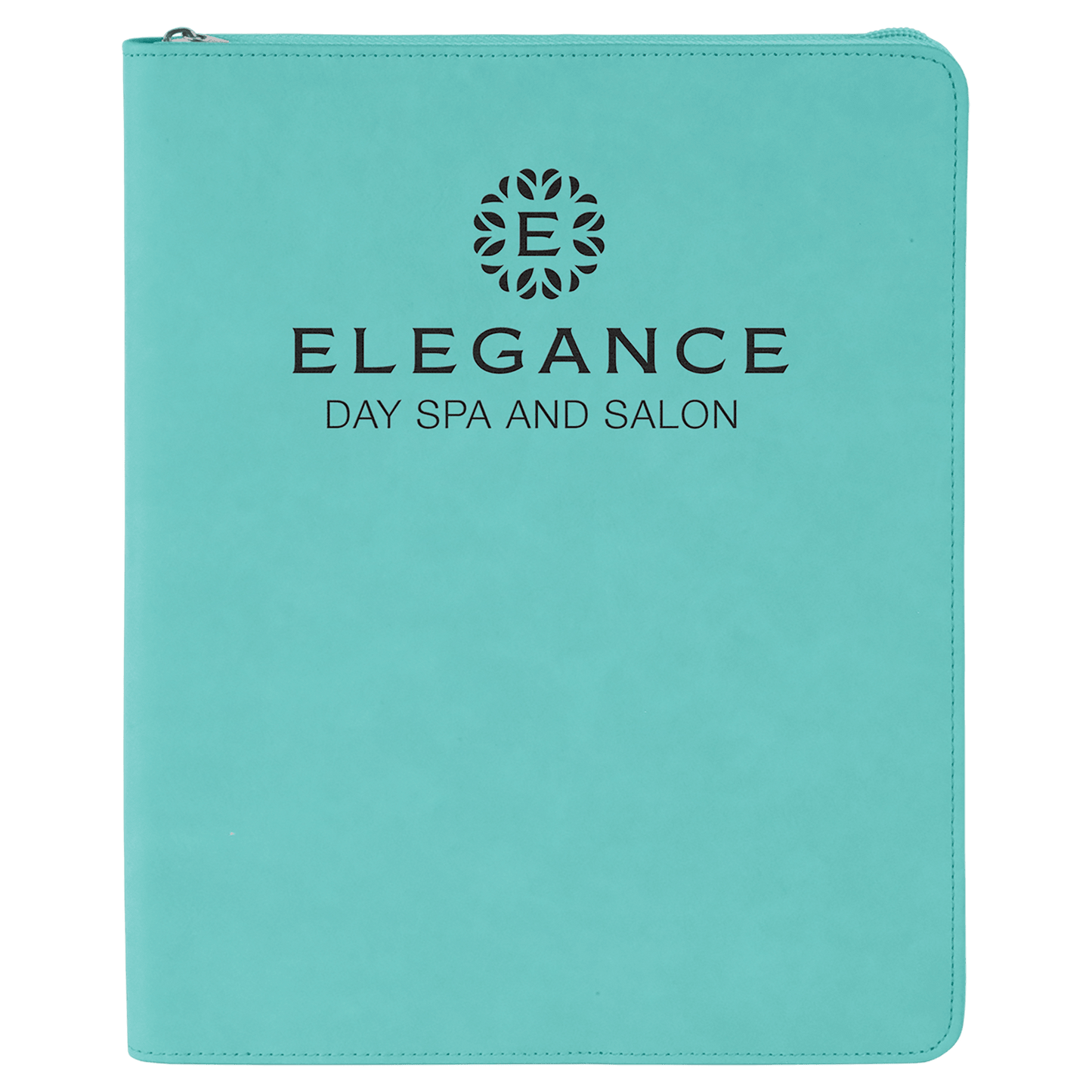 9 1/2" x 12" with Zipper Laserable Leatherette Portfolio with Notepad