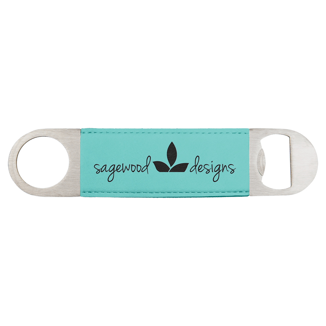 1 1/2" x 7" Laserable Leatherette Bottle Opener