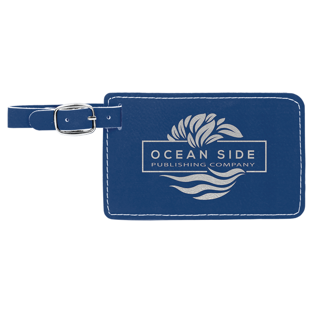 4 1/4" x 2 3/4" Laserable Leatherette Luggage Tag