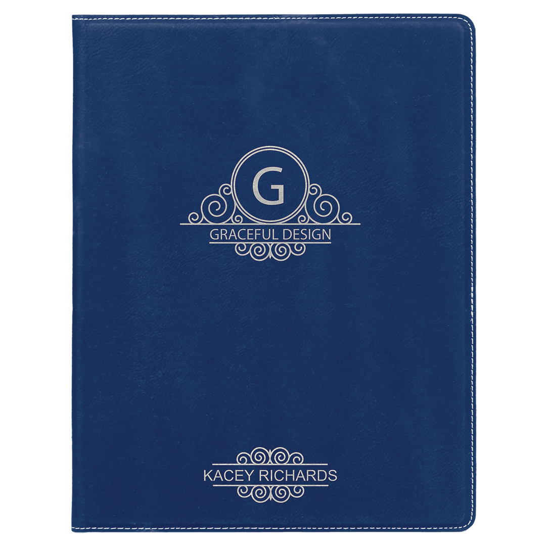 7" x 9" Laserable Leatherette Small Portfolio with Notepad