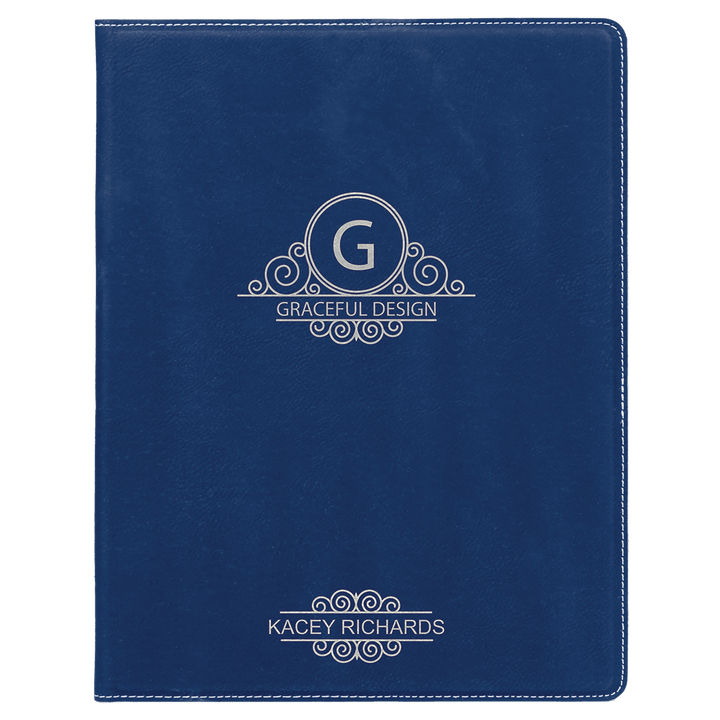 7" x 9" Laserable Leatherette Small Portfolio with Notepad