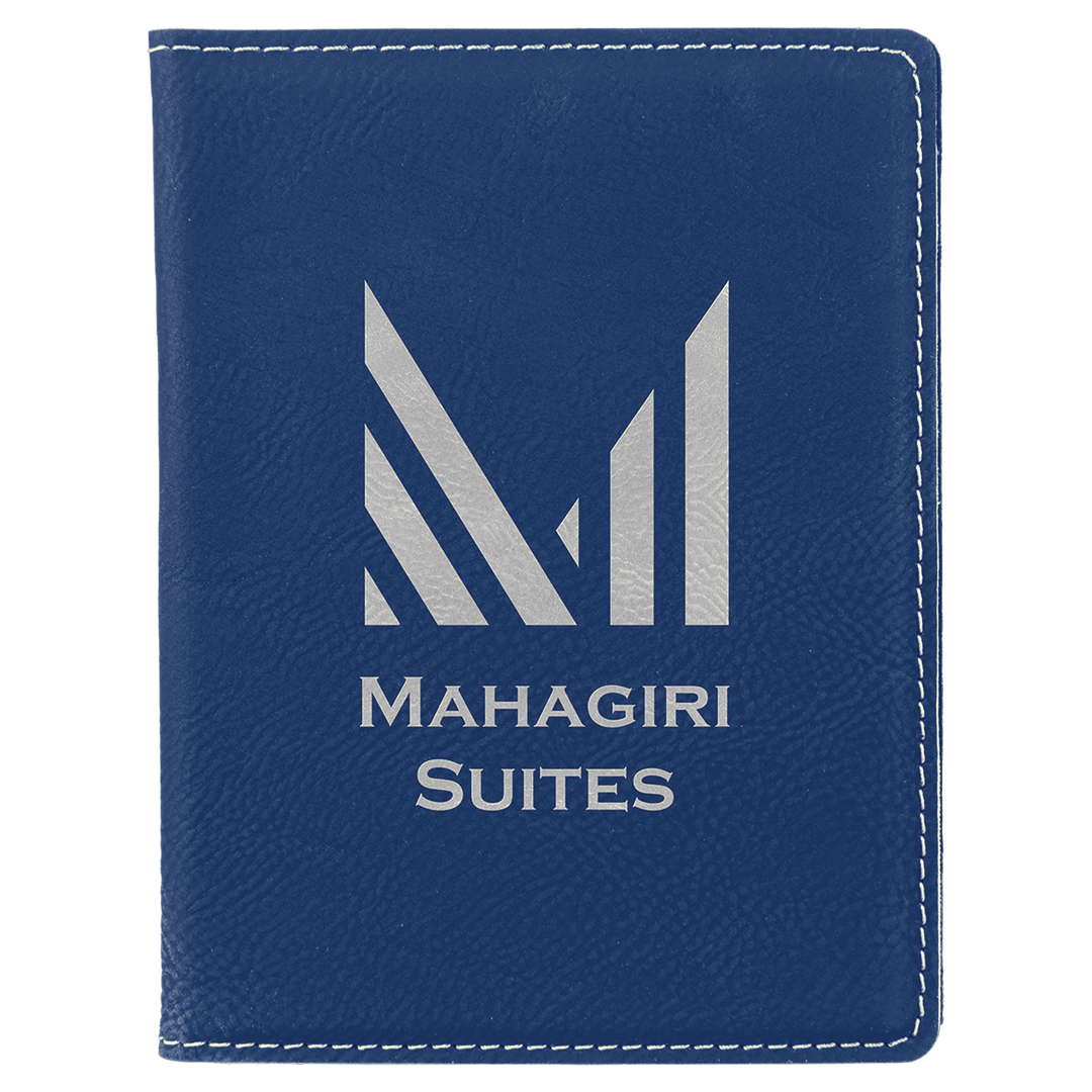 4 1/4" x 5 1/2" Laserable Leatherette Passport Holder