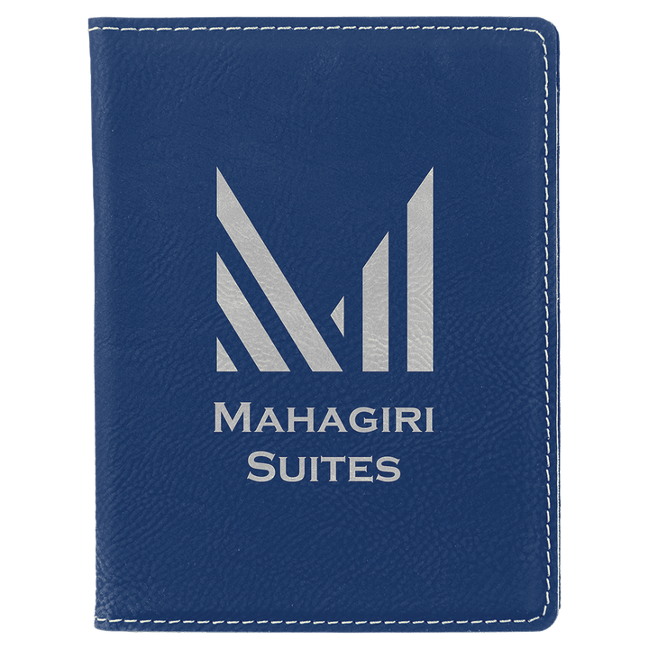 4 1/4" x 5 1/2" Laserable Leatherette Passport Holder