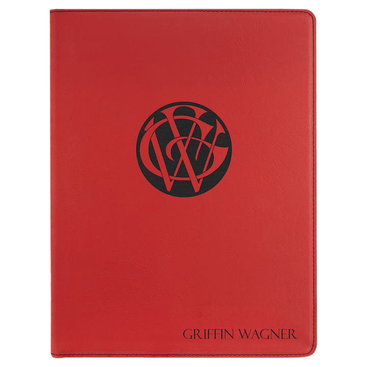 9 1/2" x 12" Laserable Leatherette Portfolio with Notepad
