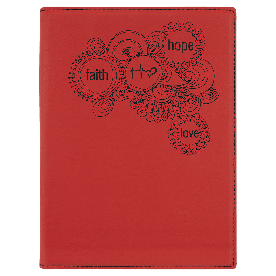 7" x 9" Laserable Leatherette Small Portfolio with Notepad