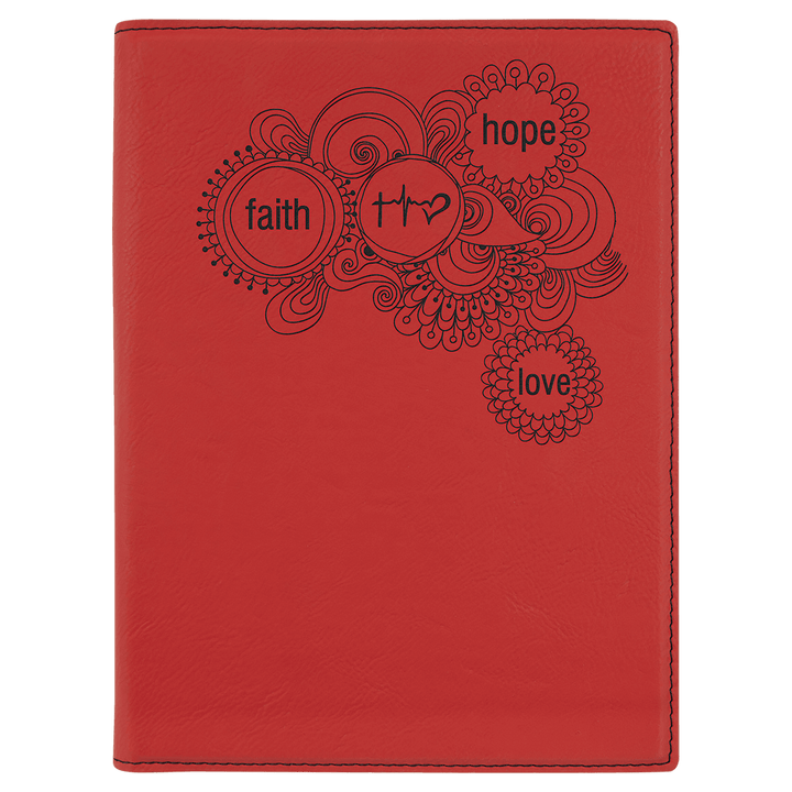 7" x 9" Laserable Leatherette Small Portfolio with Notepad