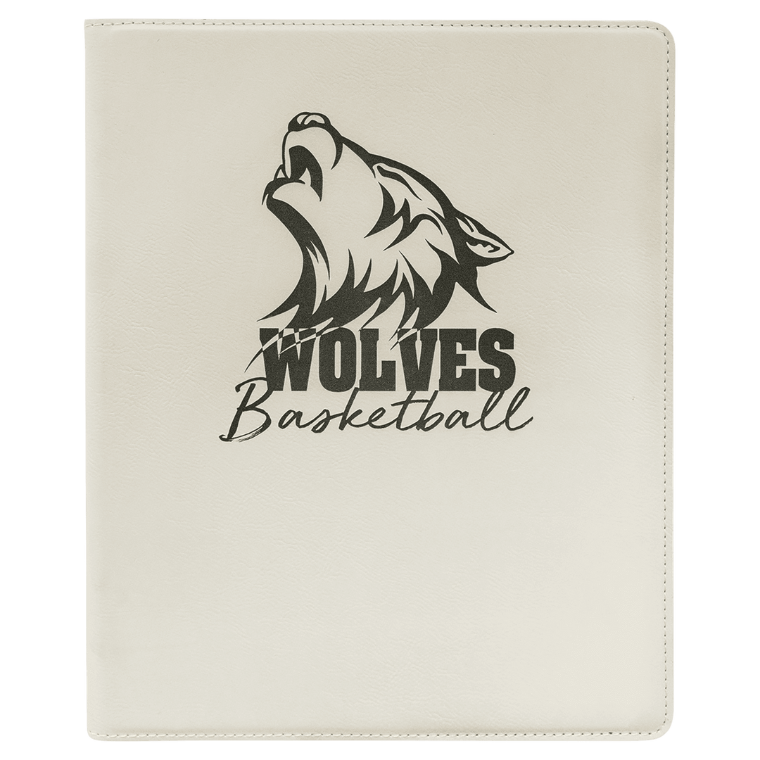 9 1/2" x 12" Laserable Leatherette Portfolio with Notepad
