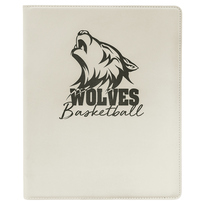 9 1/2" x 12" Laserable Leatherette Portfolio with Notepad