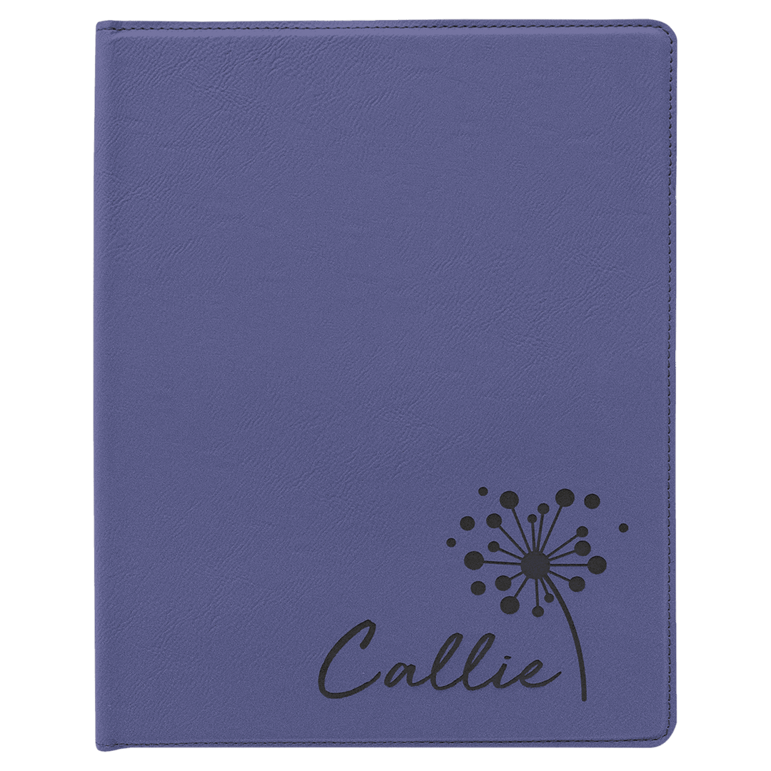 9 1/2" x 12" Laserable Leatherette Portfolio with Notepad