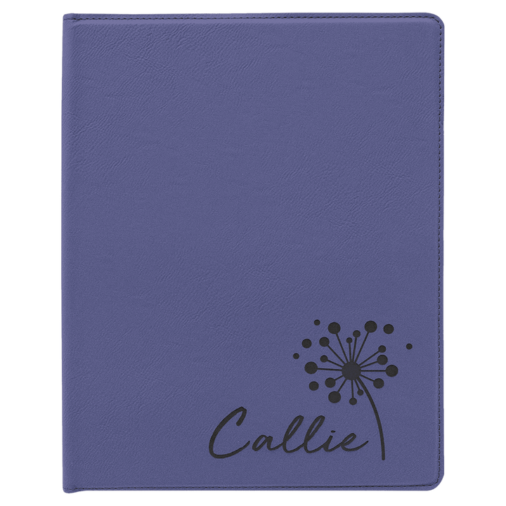 9 1/2" x 12" Laserable Leatherette Portfolio with Notepad