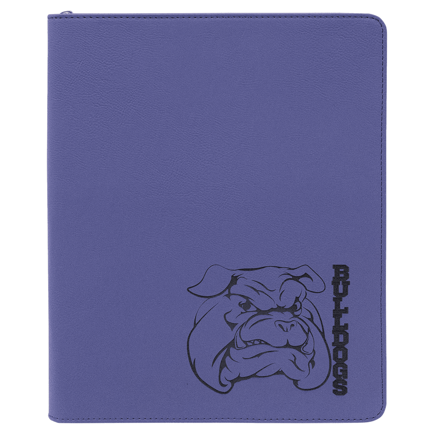9 1/2" x 12" with Zipper Laserable Leatherette Portfolio with Notepad