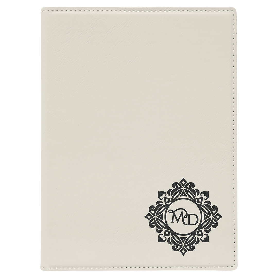 7" x 9" Laserable Leatherette Small Portfolio with Notepad