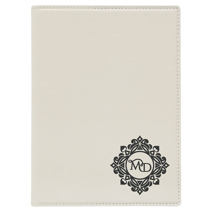 7" x 9" Laserable Leatherette Small Portfolio with Notepad