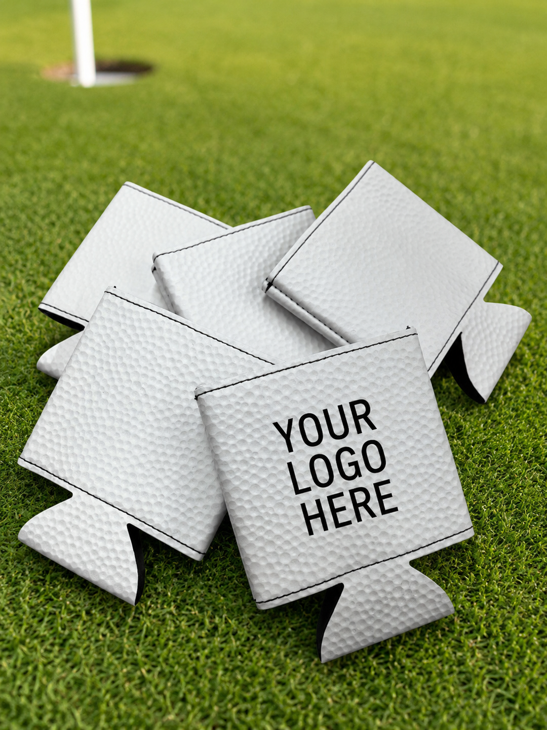 Golf ball dimple koozie