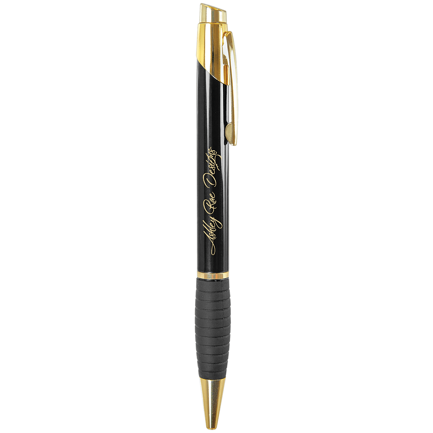Gloss Brass Ballpoint Pen with Gripper
