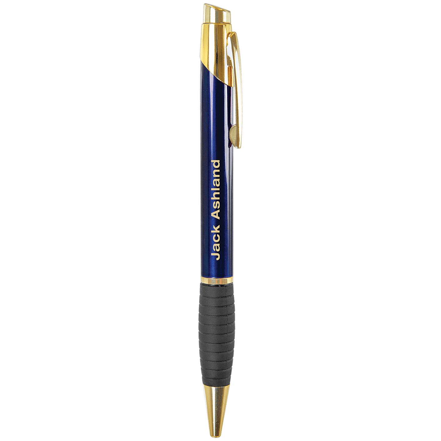 Gloss Brass Ballpoint Pen with Gripper