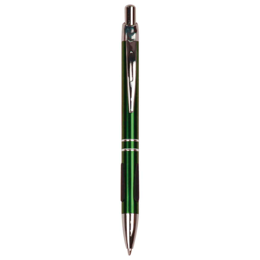 with Silver Trim Laserable Pen with Gripper