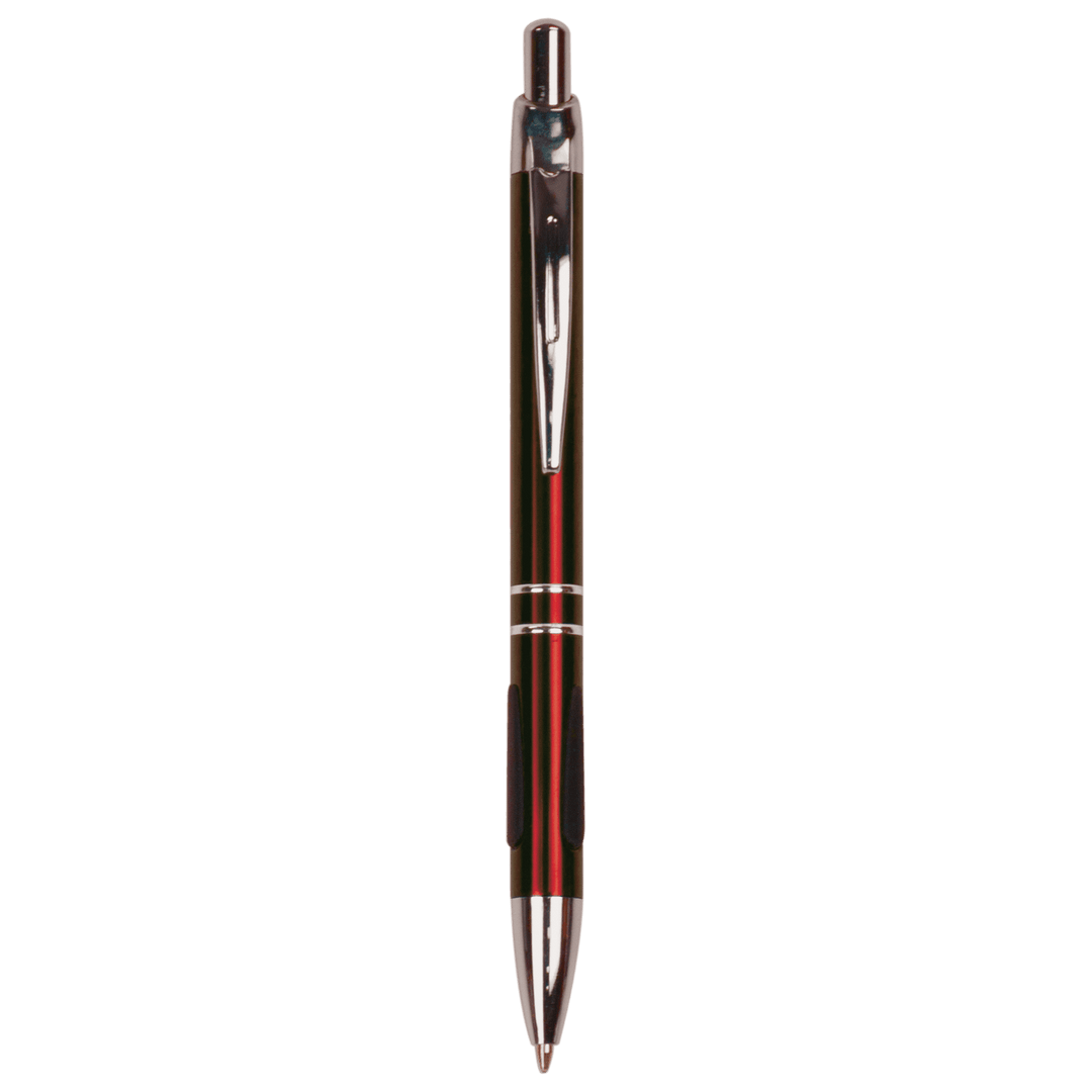 with Silver Trim Laserable Pen with Gripper