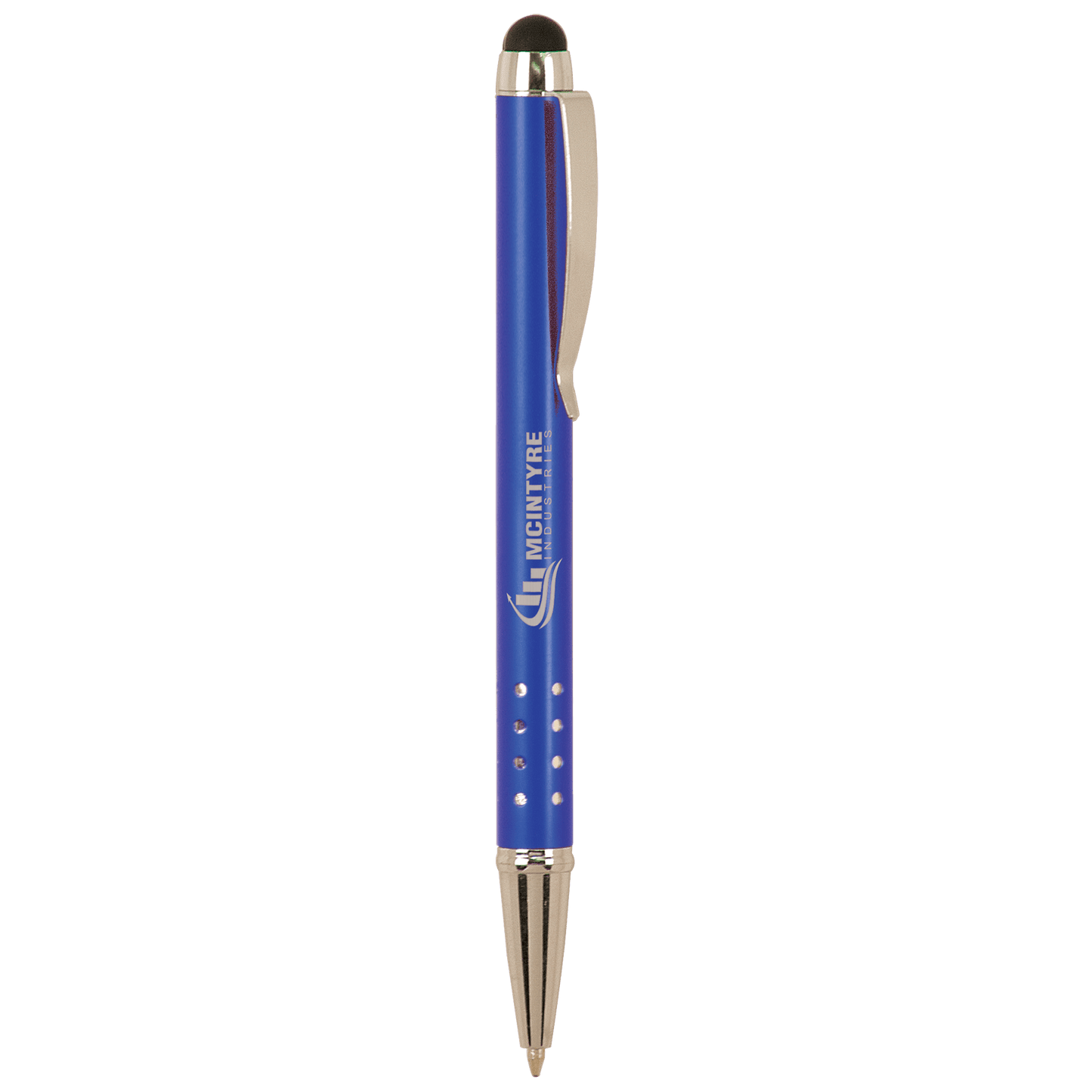 Pen with Silver Trim Laserable Pen with Stylus