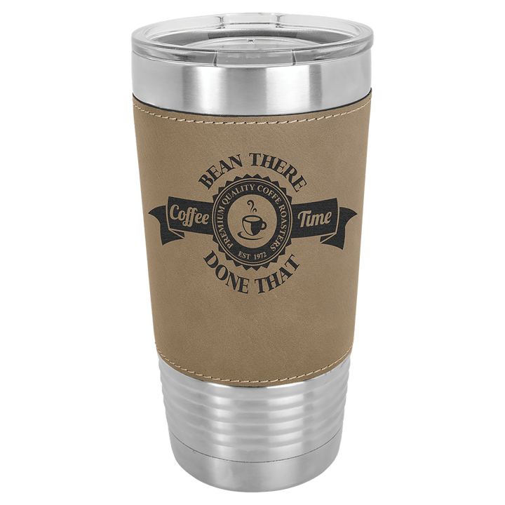 Polar Camel 20 oz. Leatherette Tumbler with Slider Lid