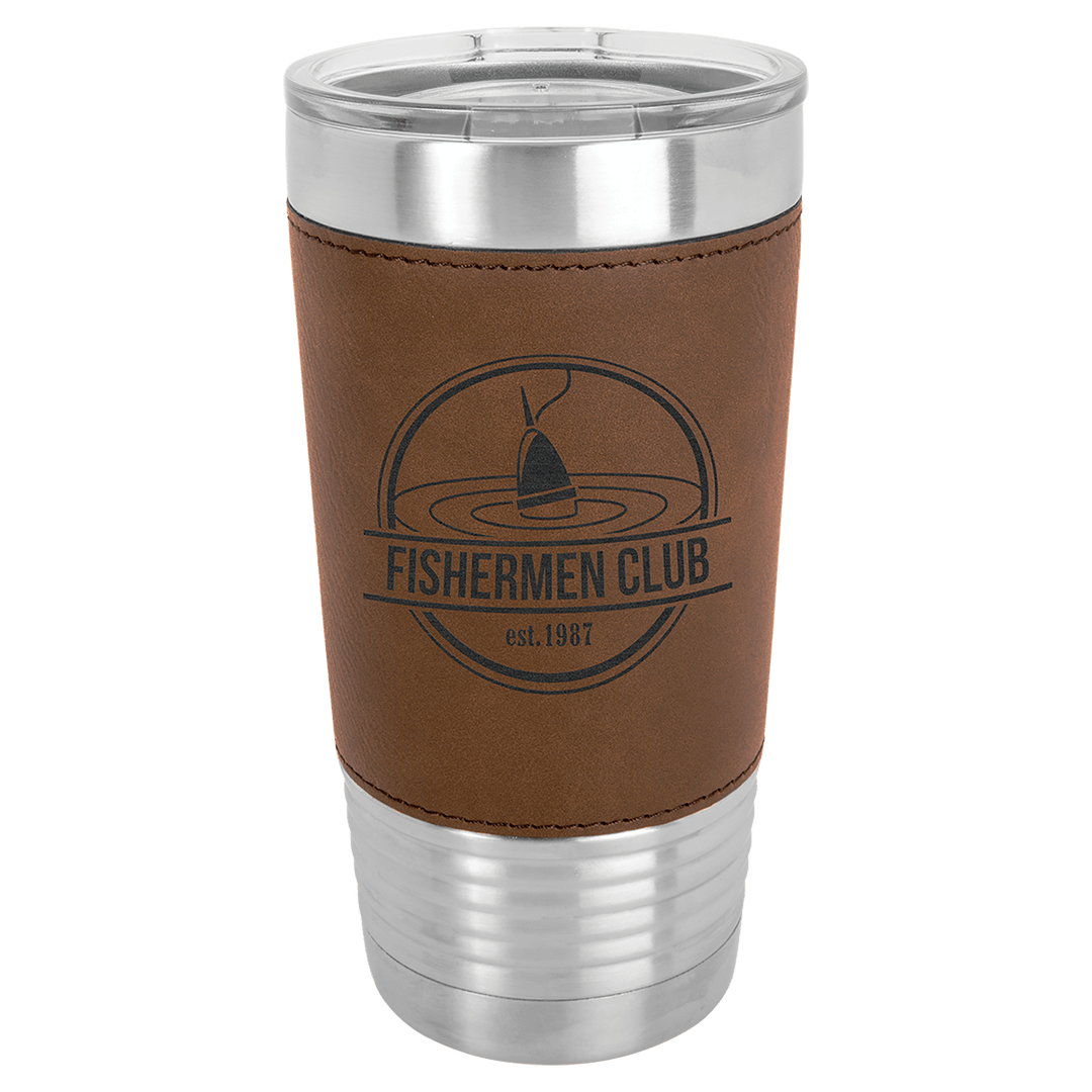 Polar Camel 20 oz. Leatherette Tumbler with Slider Lid