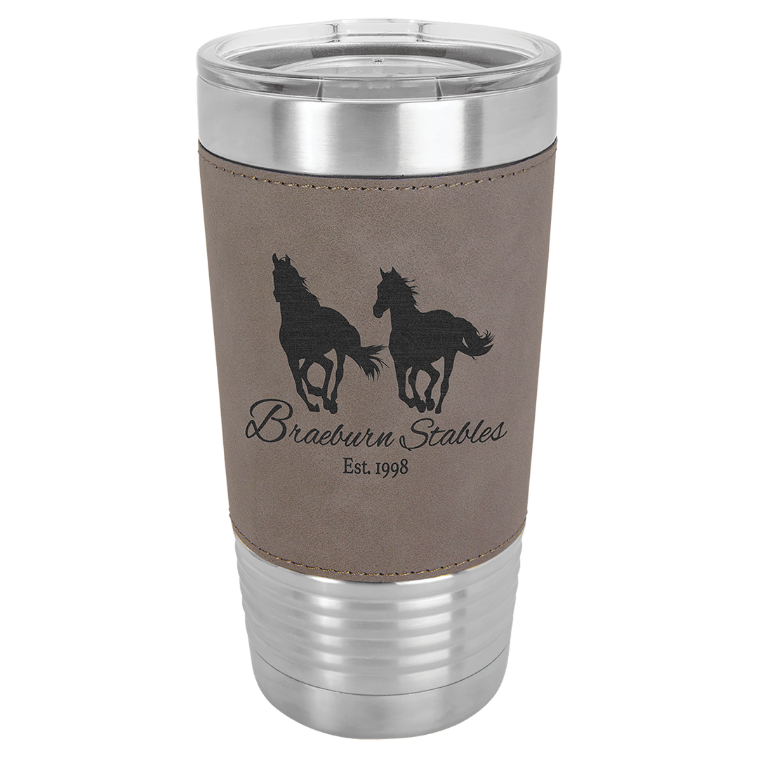 Polar Camel 20 oz. Leatherette Tumbler with Slider Lid