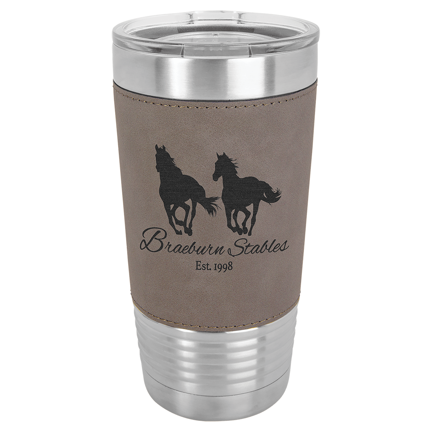 Polar Camel 20 oz. Leatherette Tumbler with Slider Lid