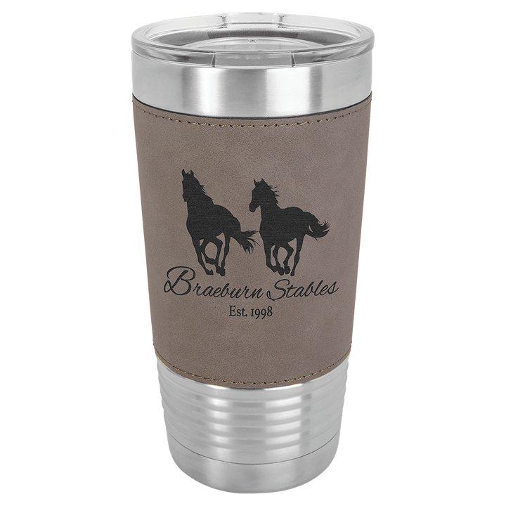 Polar Camel 20 oz. Leatherette Tumbler with Slider Lid