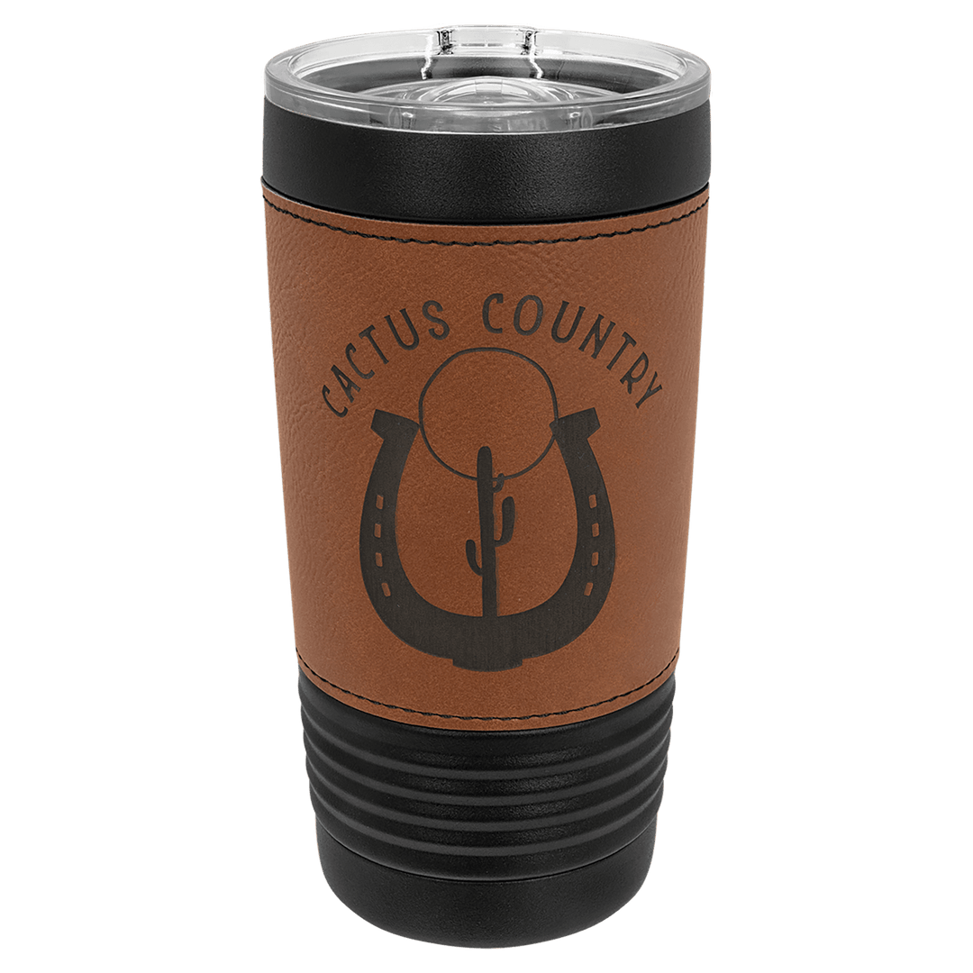 Polar Camel 20 oz. Leatherette Tumbler with Slider Lid