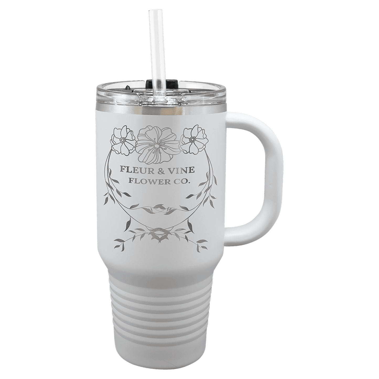 Polar Camel 32 oz. Travel Mug with Snap Lid and Straw