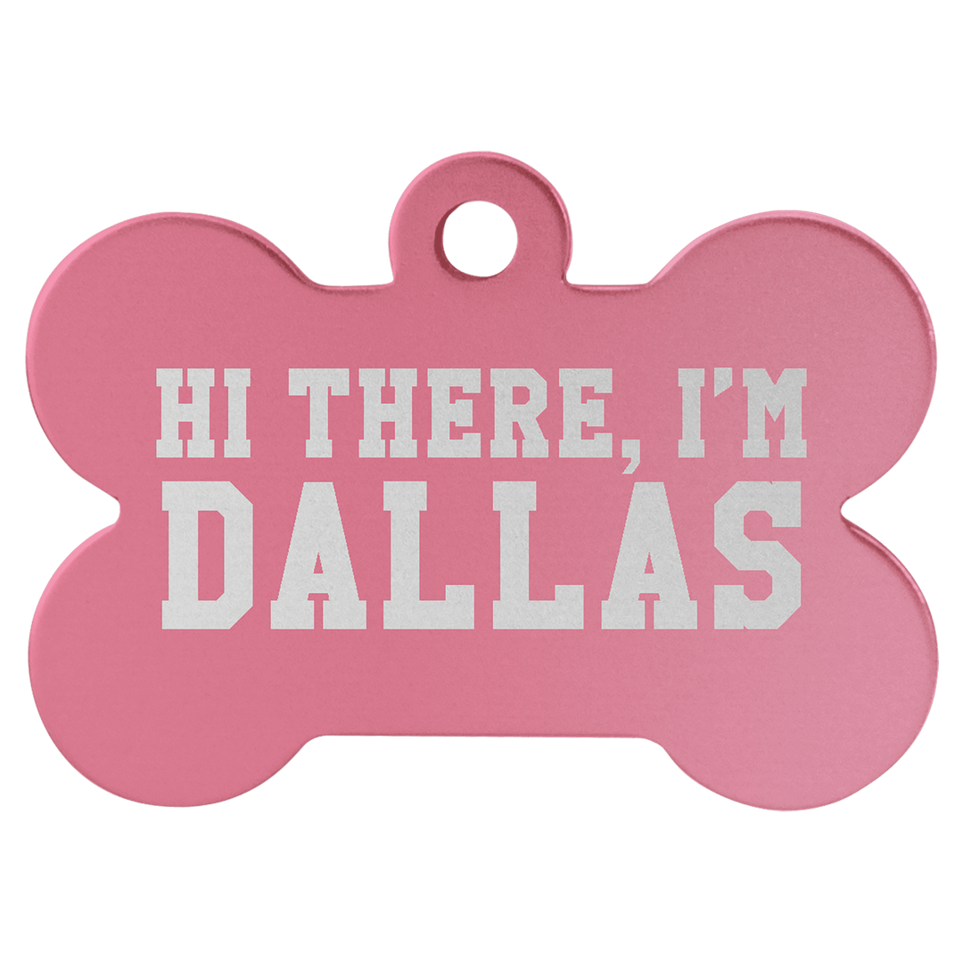 1 1/2" x 1" Laserable Anodized Aluminum Bone Pet Tag