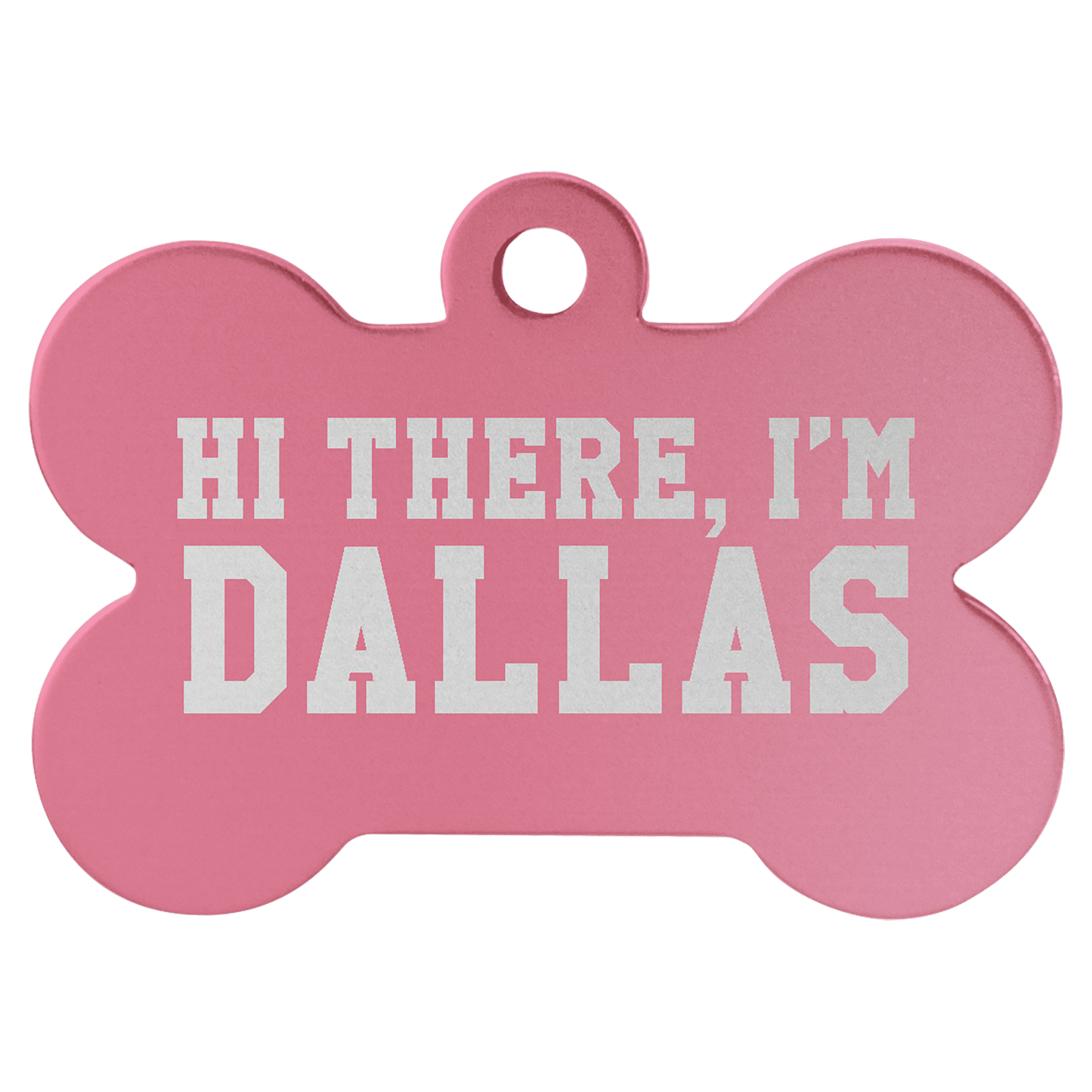1 1/2" x 1" Laserable Anodized Aluminum Bone Pet Tag