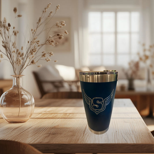 Saline Track 20oz Navy Tumbler