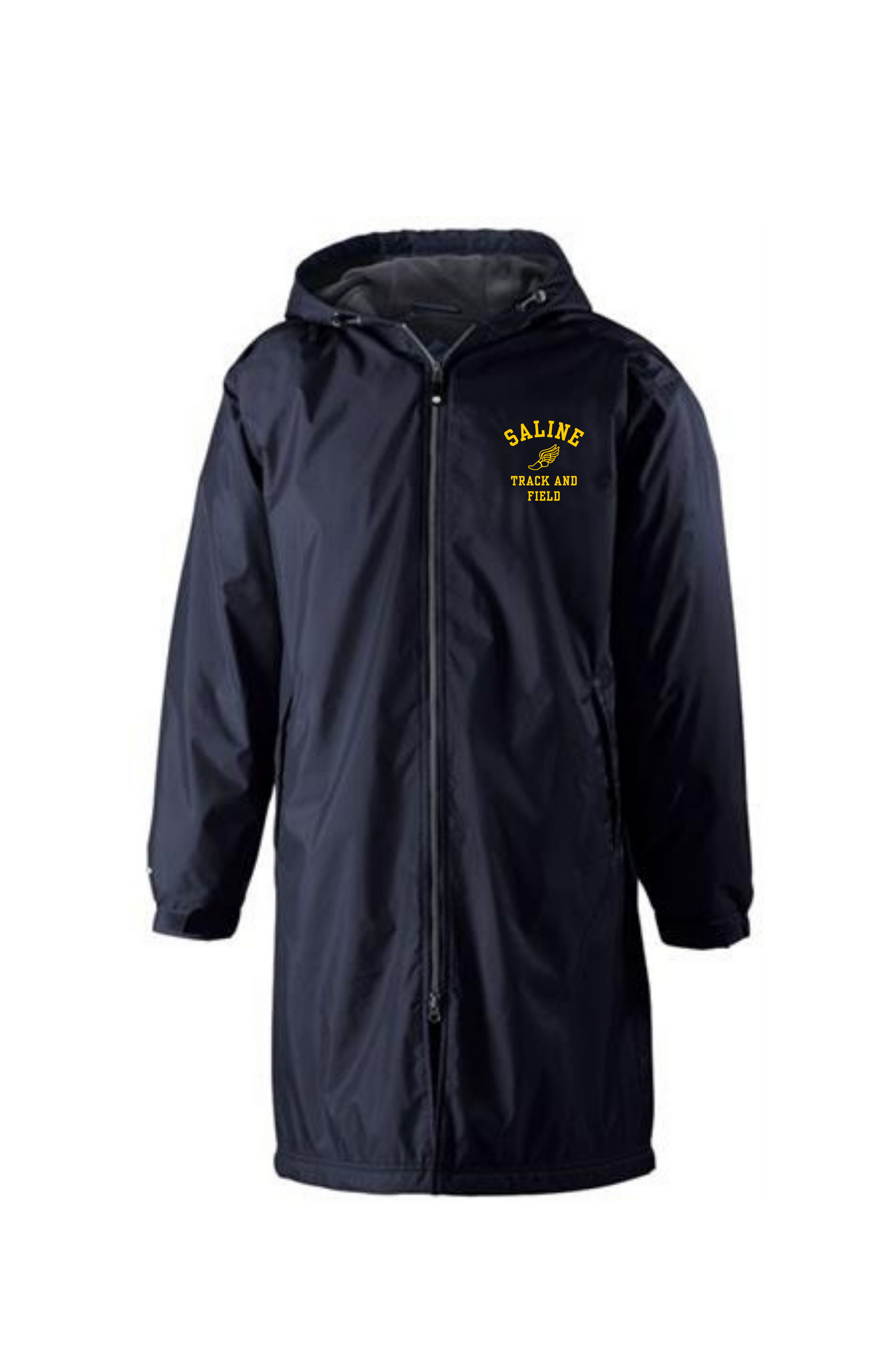 Saline Track Knee Length Hooded Jacket