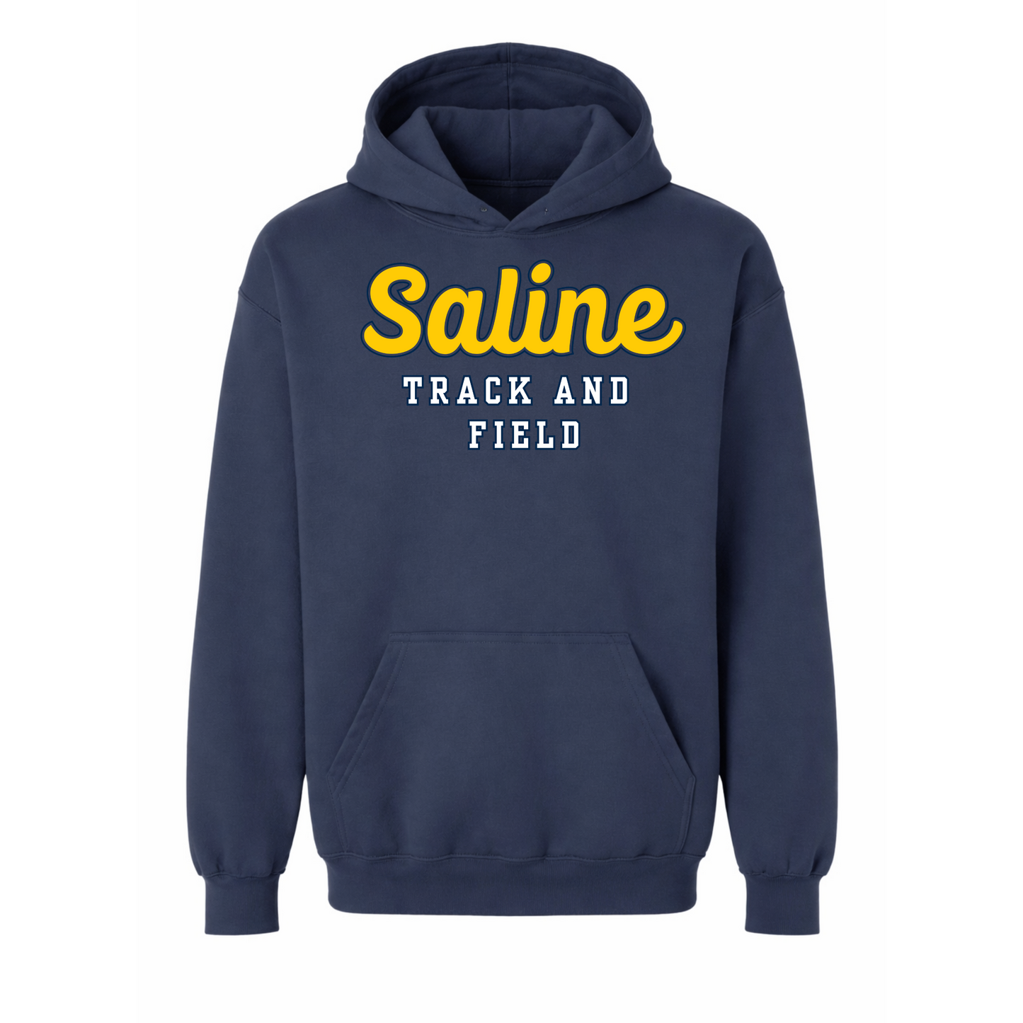 Saline Track Script Gildan Maxweight Hammer Premium Hoodie
