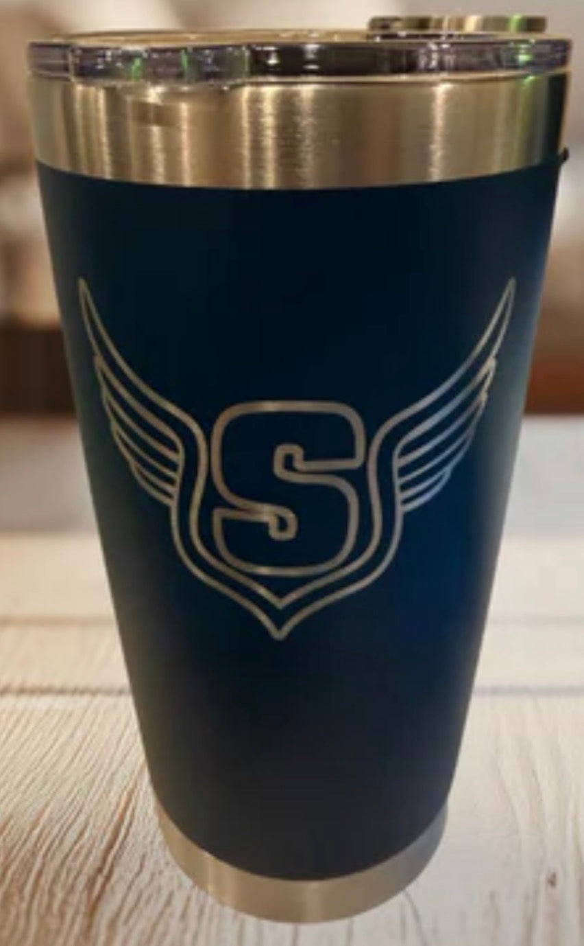 Saline Track 20oz Navy Tumbler